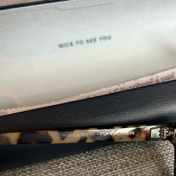 Warby Parker Eyeglasses Hughes W in Marzipan Tortoise Square Frame Only - Picture 6 of 12